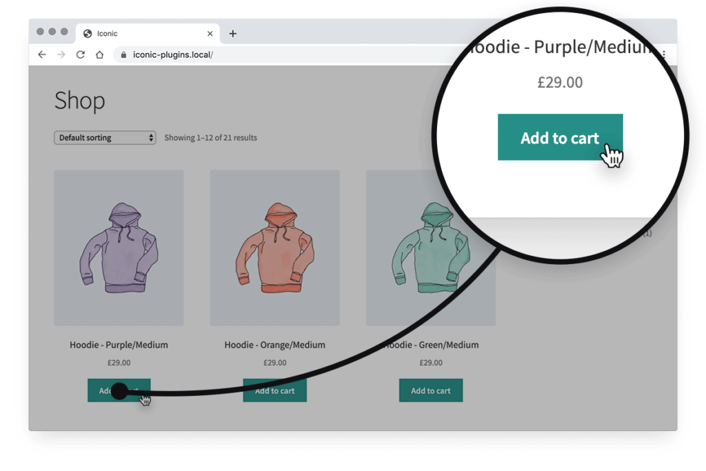select options to add to cart