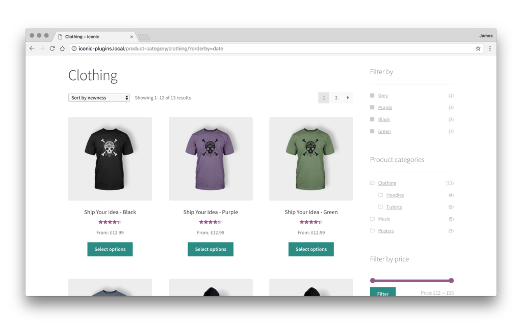 woocommerce filter