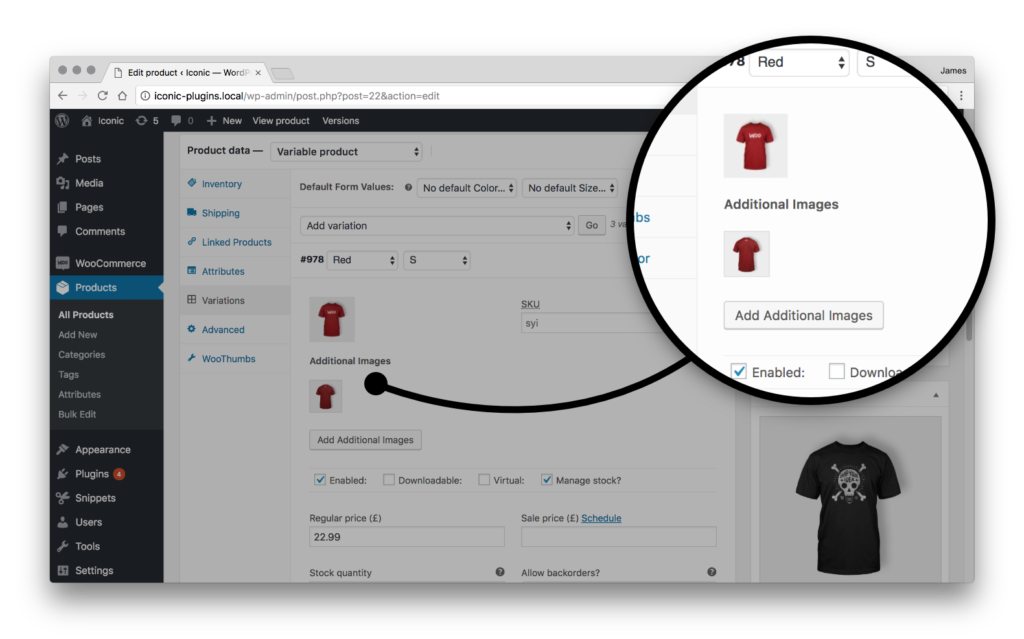 Multiple WooCommerce Variation Images