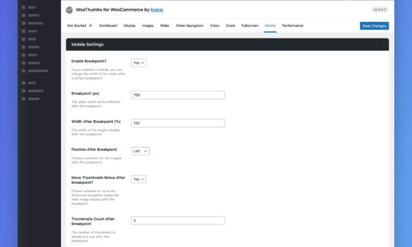 woothumbs mobile settings