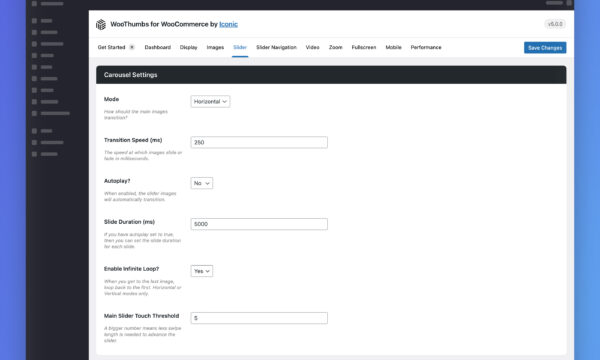 woothumbs slider settings