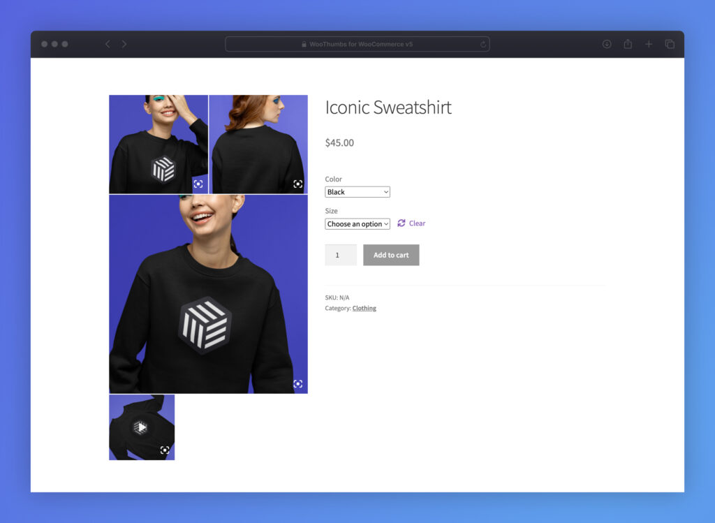 woothumbs stacked layout