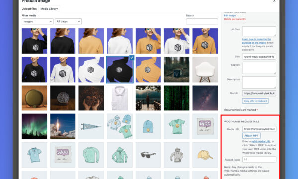 woothumbs product video fields