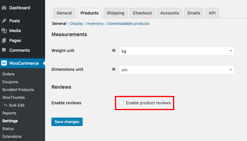woocommerce disable reviews
