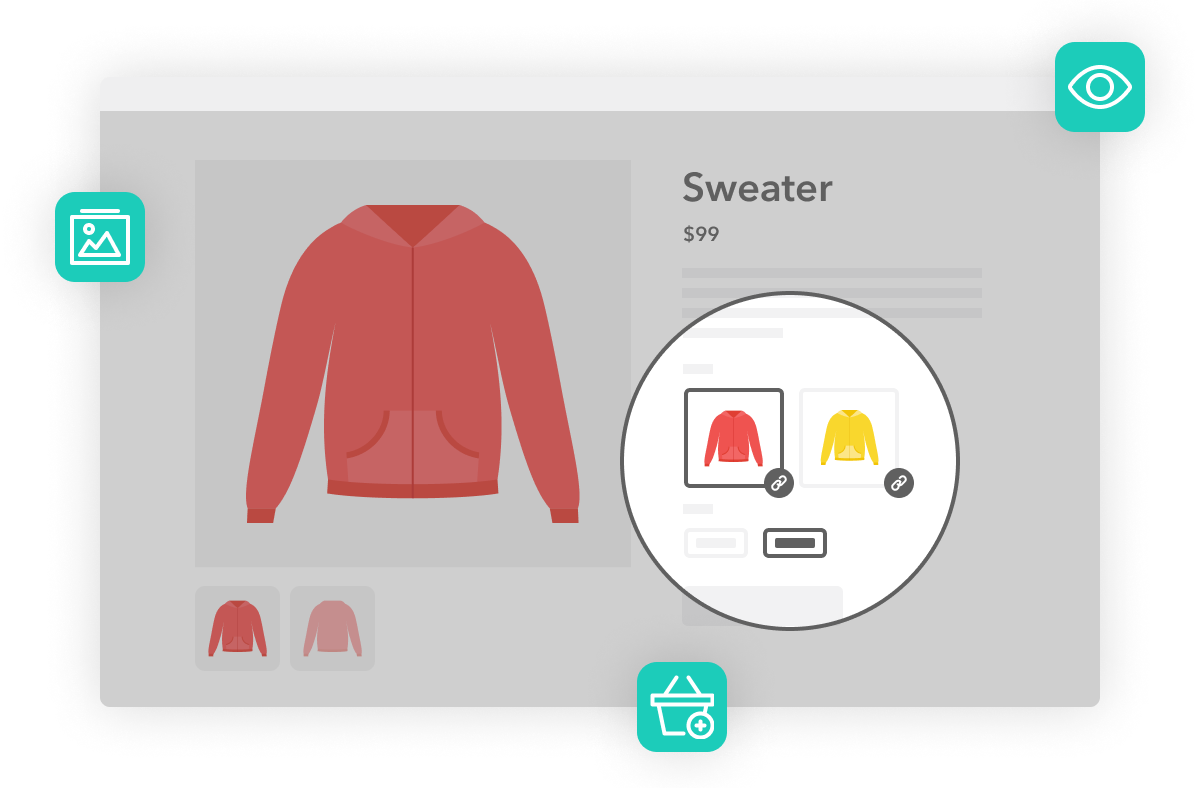 Reveal Alternative products with Linked Variations by Iconic
