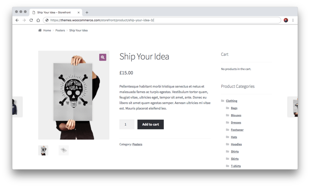 The Default WooCommerce Product Gallery Slider