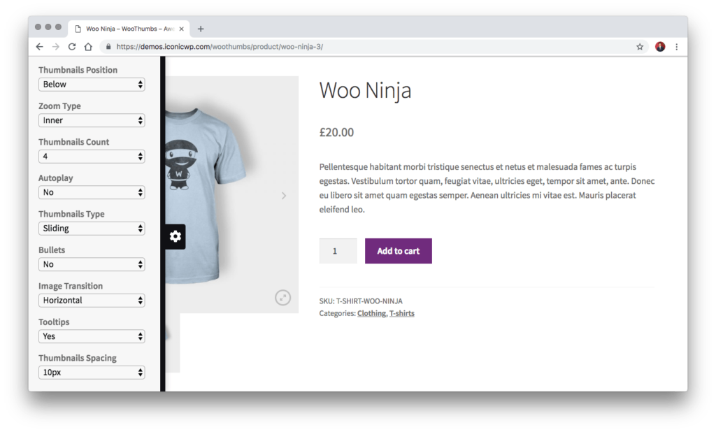WooCommerce Product Gallery Slider Settings