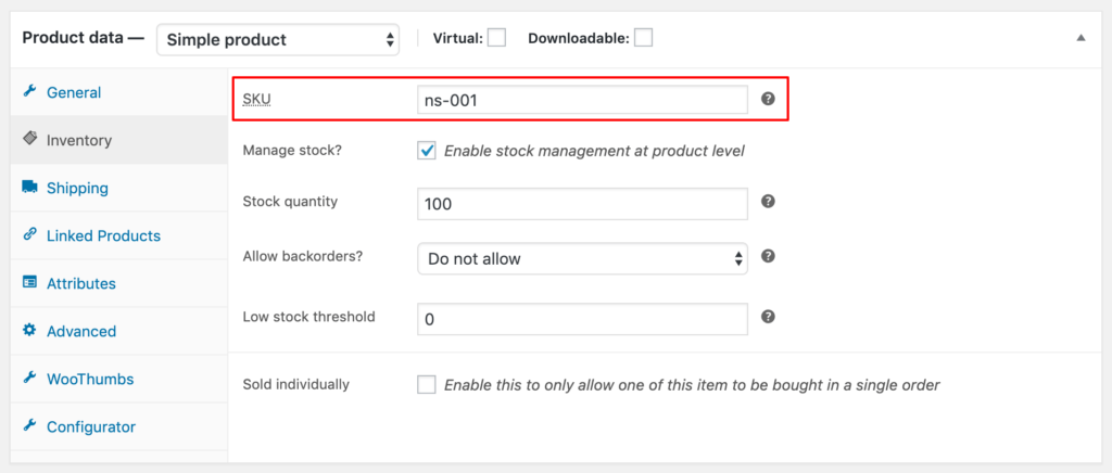 what is a SKU number