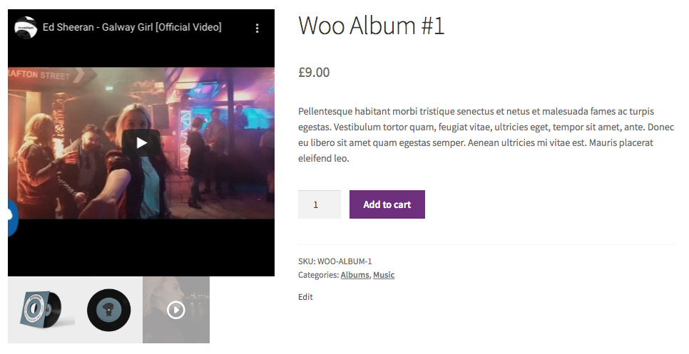 Video in WooCommerce