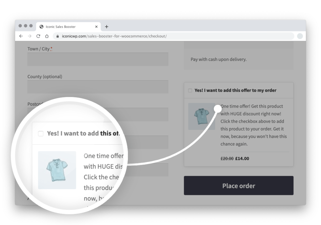 order bump at checkout