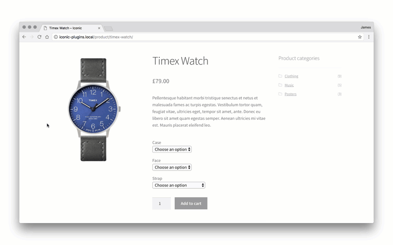 product customise woocommerce
