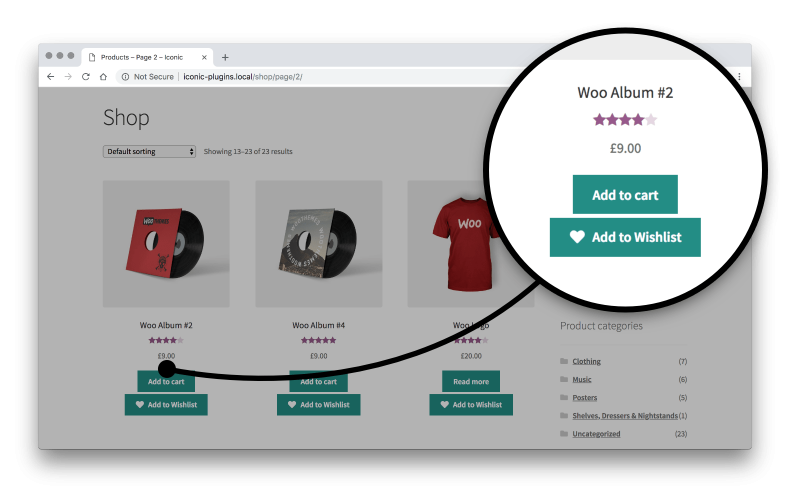 wishlists for WooCommerce