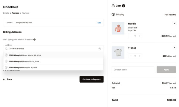 address autocomplete