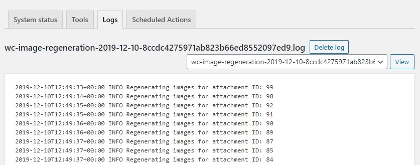 WooCommerce image regeneration