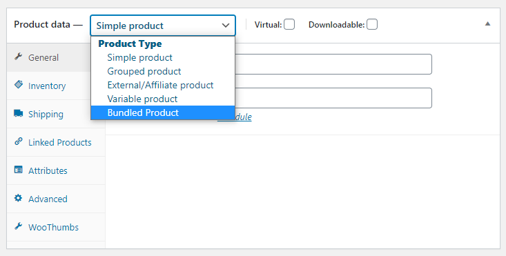 select bundled product