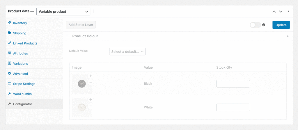Enable the configurator