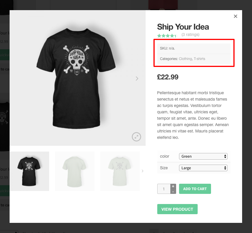 Product meta before price example