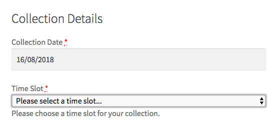 Custom date and time label