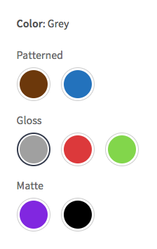 Example of grouped attribute