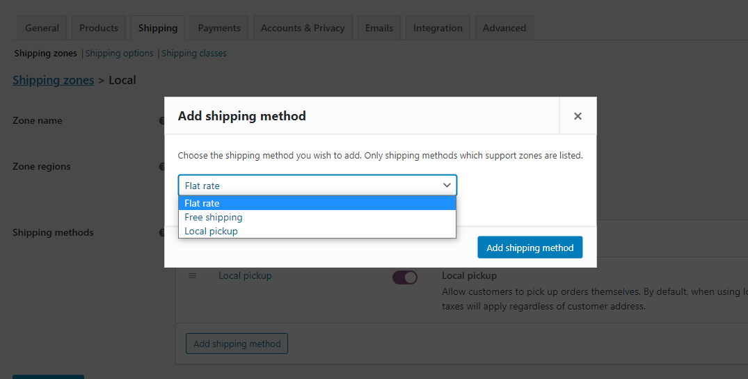 add shipping method