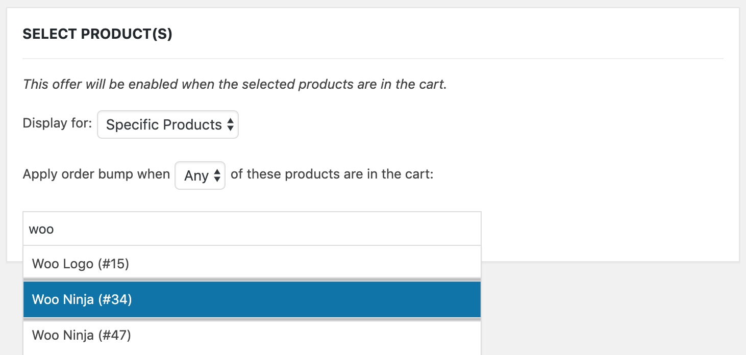 choose specific products for sales booster