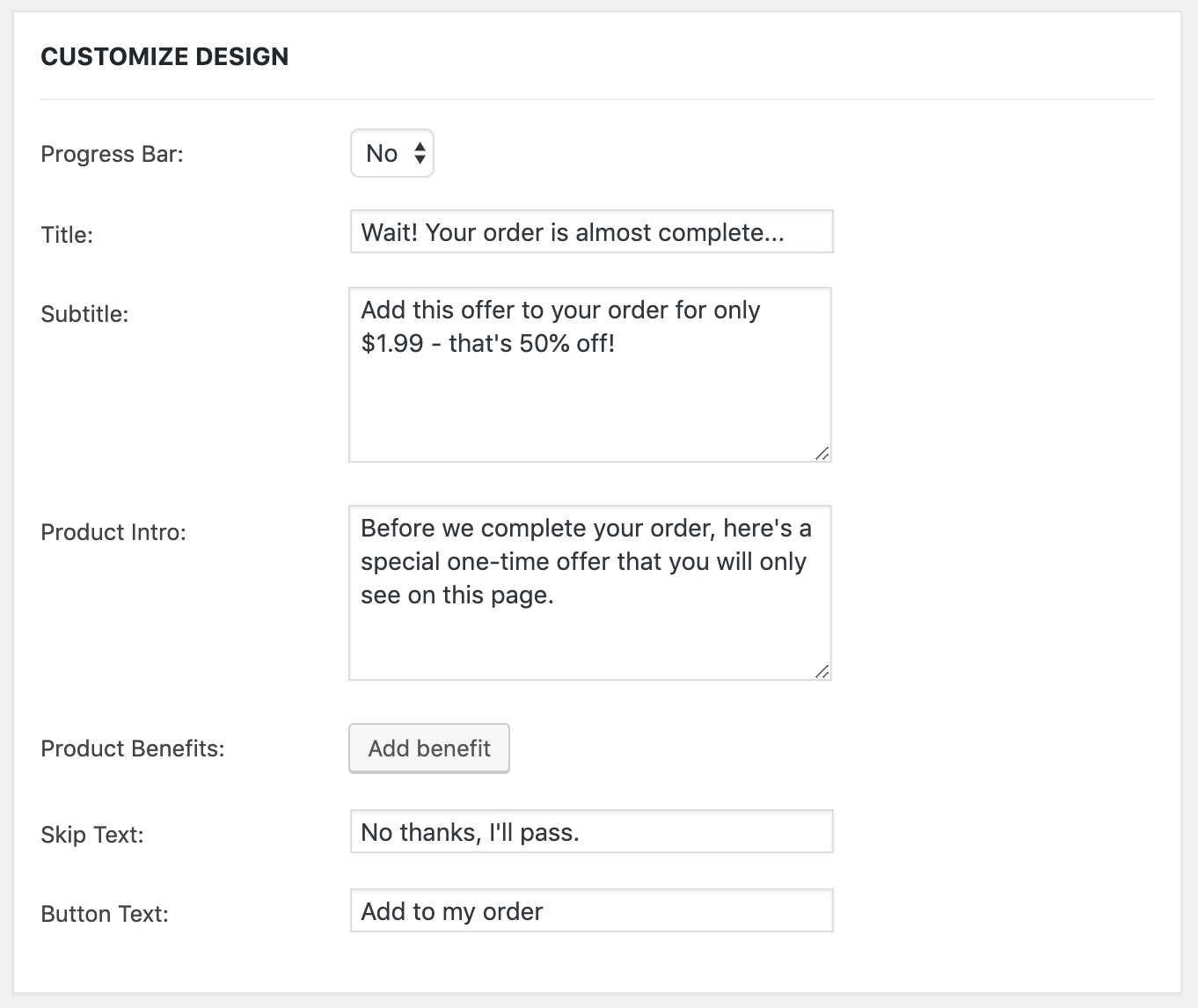 customize design for sales booster