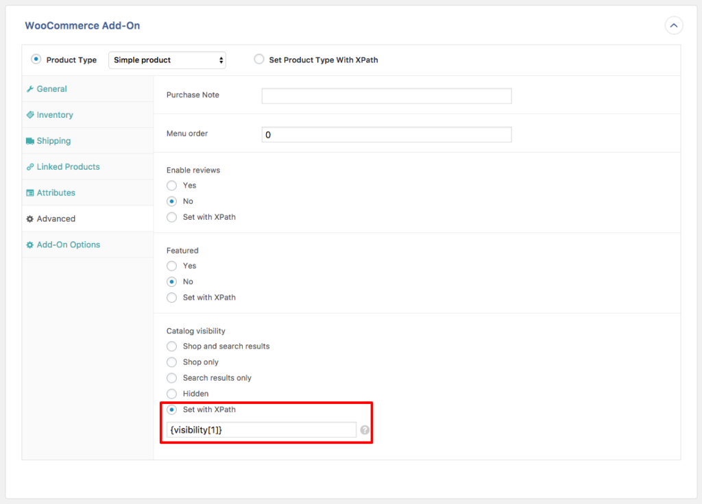 example of WooCommerce add-on