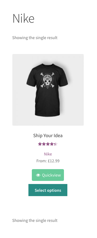 example of product brand on display