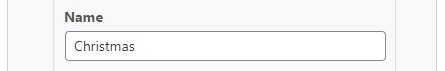 holiday name