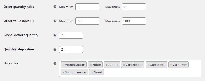 woocommerce minimum quantity