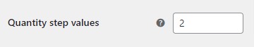 quantity step values