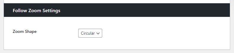 follow zoom settings