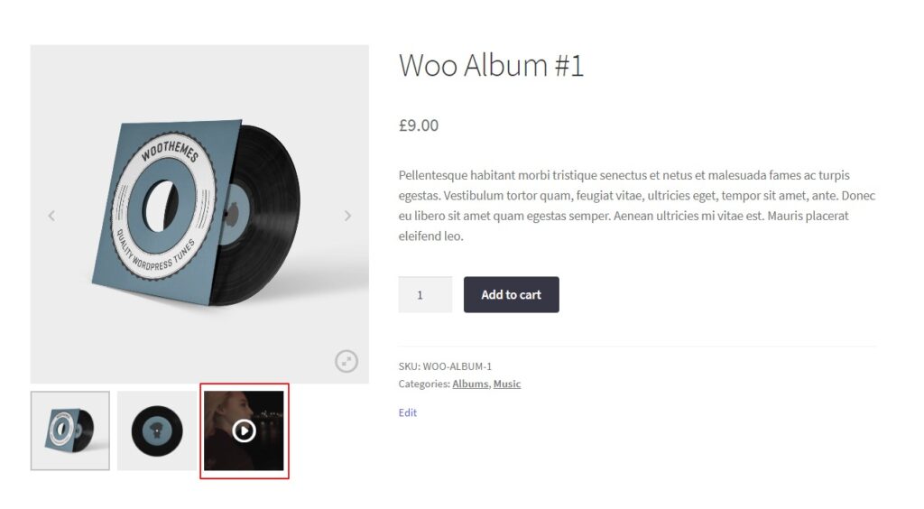 video in product gallery woocommerce