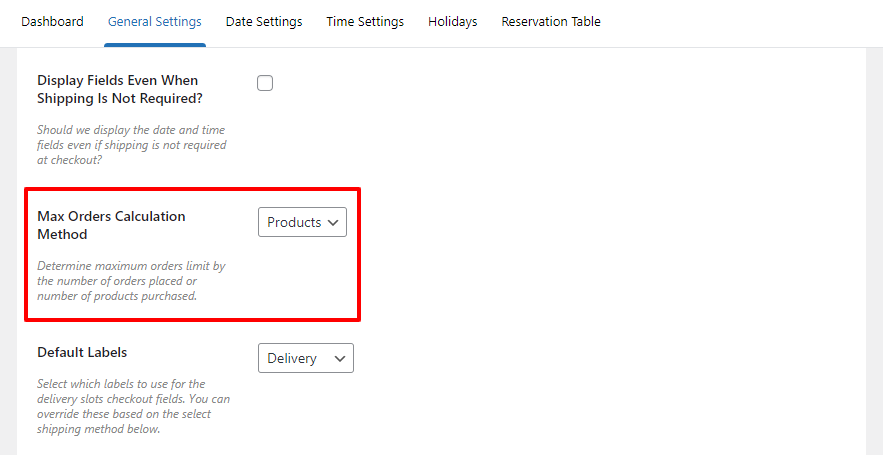 max orders to max products