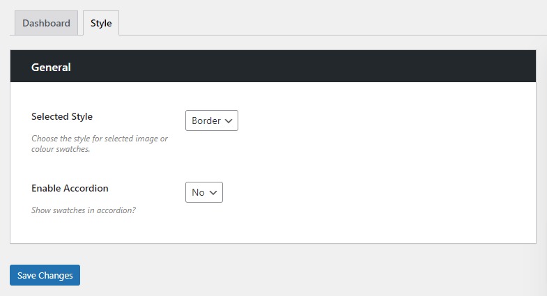 style tab attribute swatches