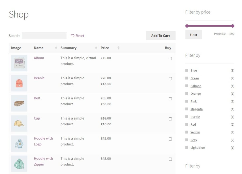 list view with check boxes