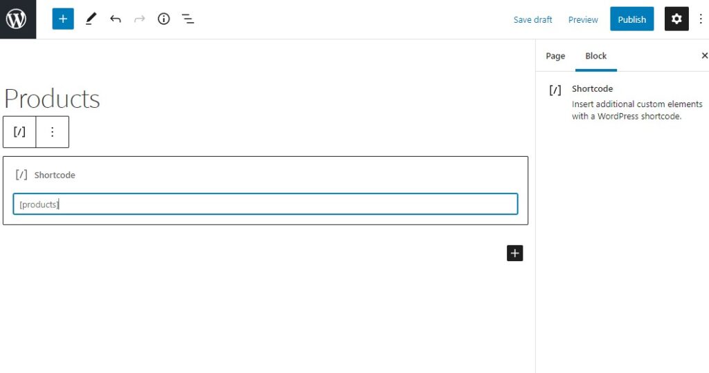 add product shortcode woocommerce
