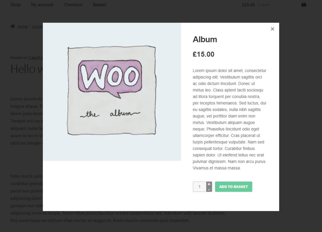 quickview popup woocommerce