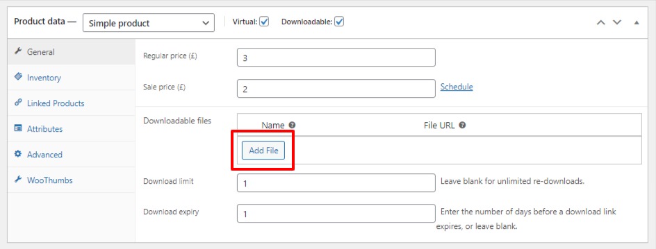 add file woocommerce