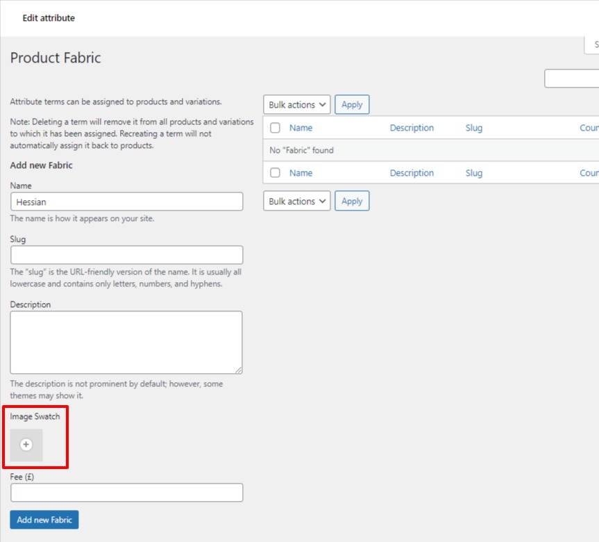 add global image swatch woocommerce