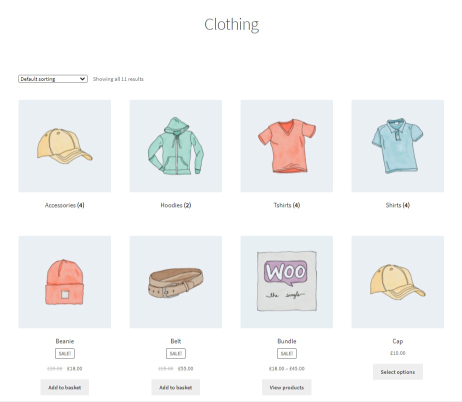 woocommerce category page