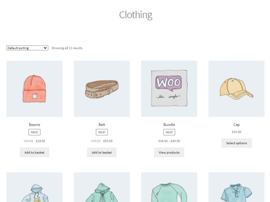 category woocommerce