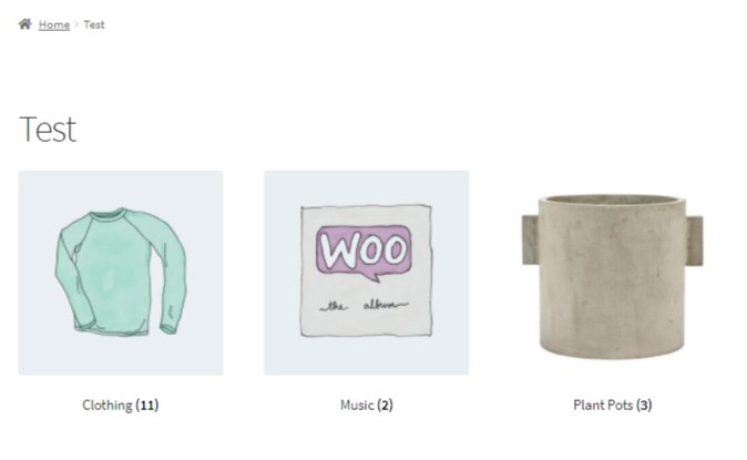 category shortcode display