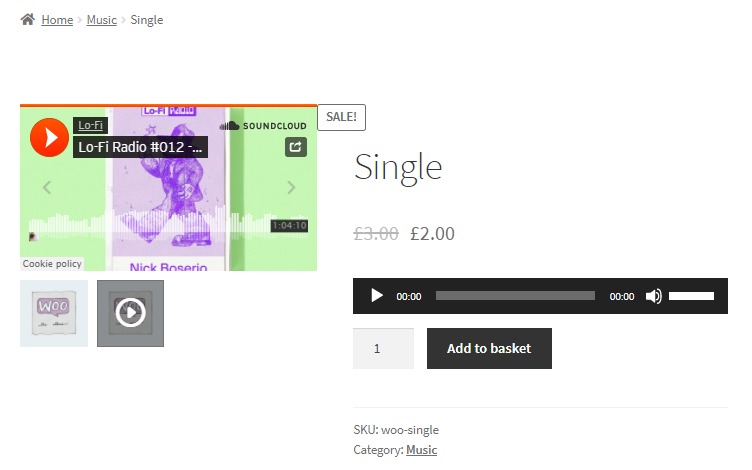 Soundcloud woocommerce