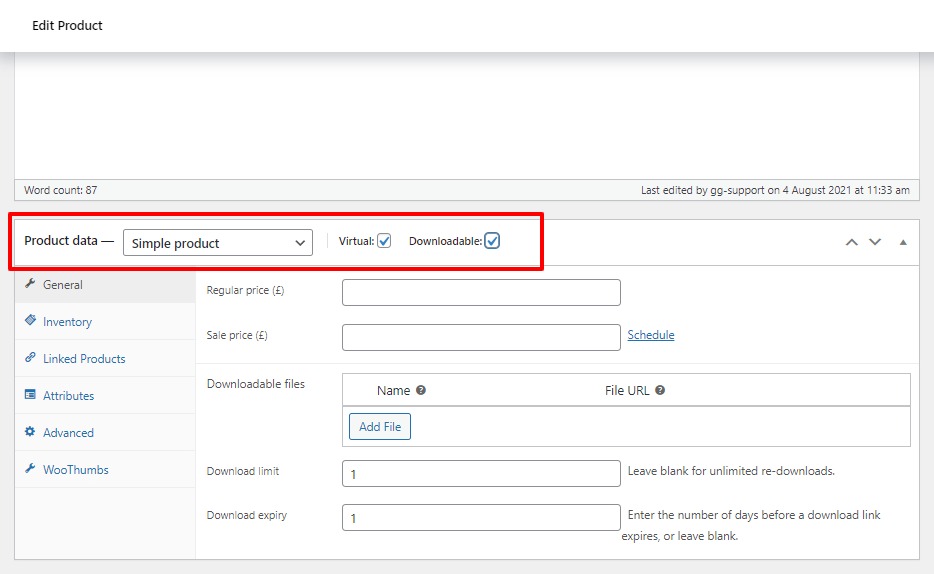 virtual and downloadable product