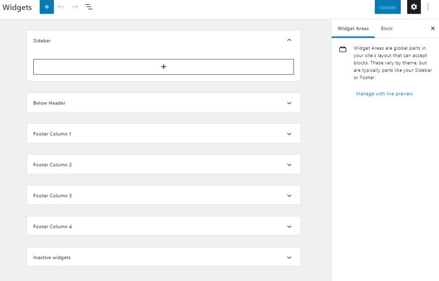 widget page woocommerce