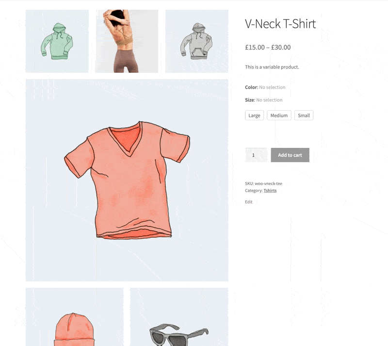 WooThumbs stacked layout preview