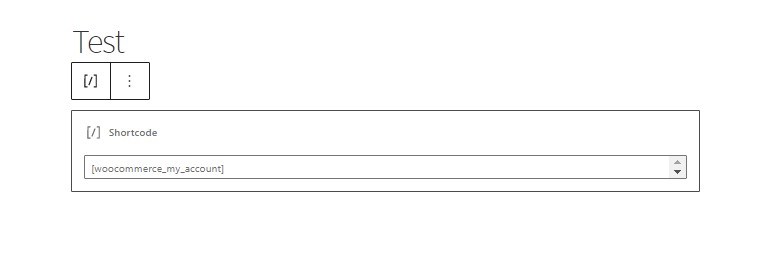 my account shortcode