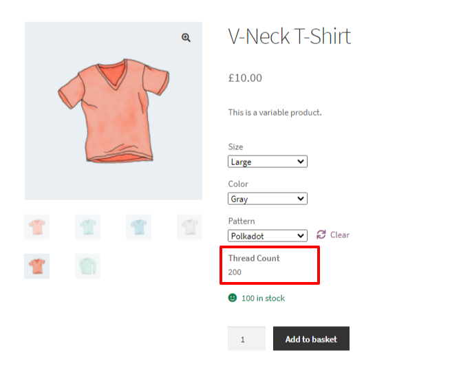 custom fields for variations default value