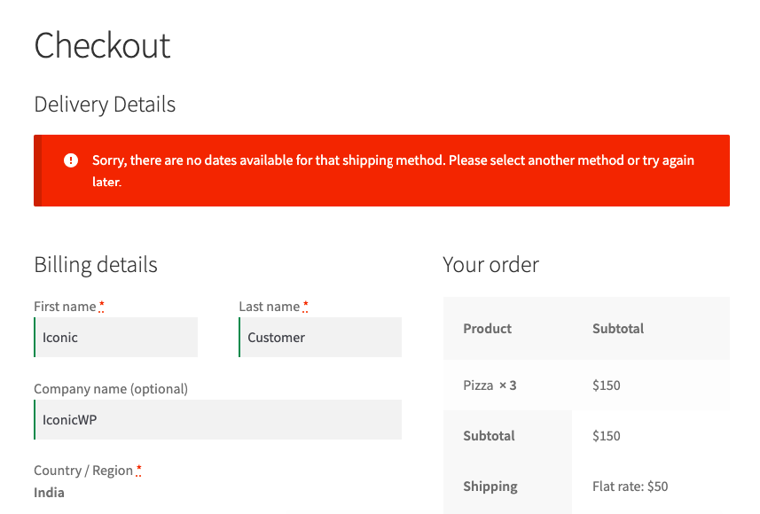 Delivery Slots no time slots